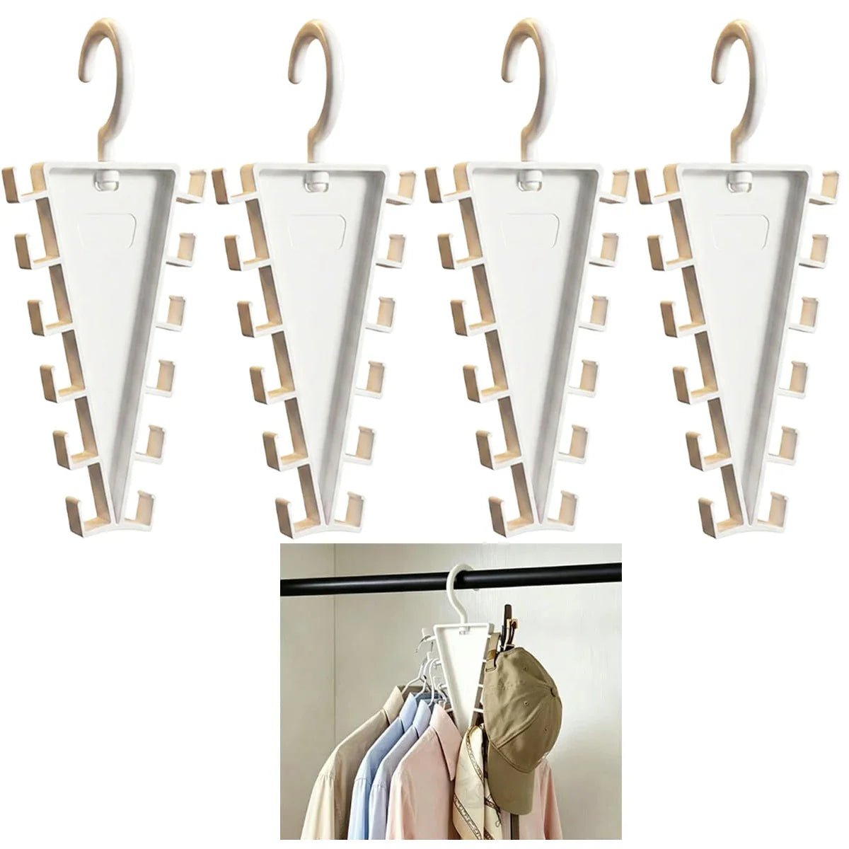 2/4/8Pcs V-Shape Hanger Organizer - Trendart
