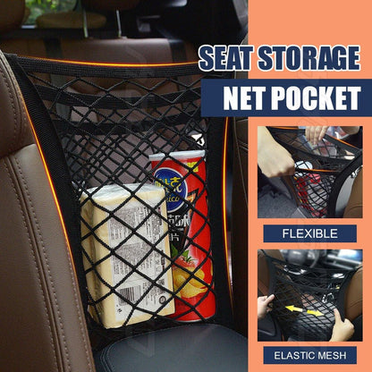 3 Layer Seat Storage Net & Barrier For Car Organizer - Trendart