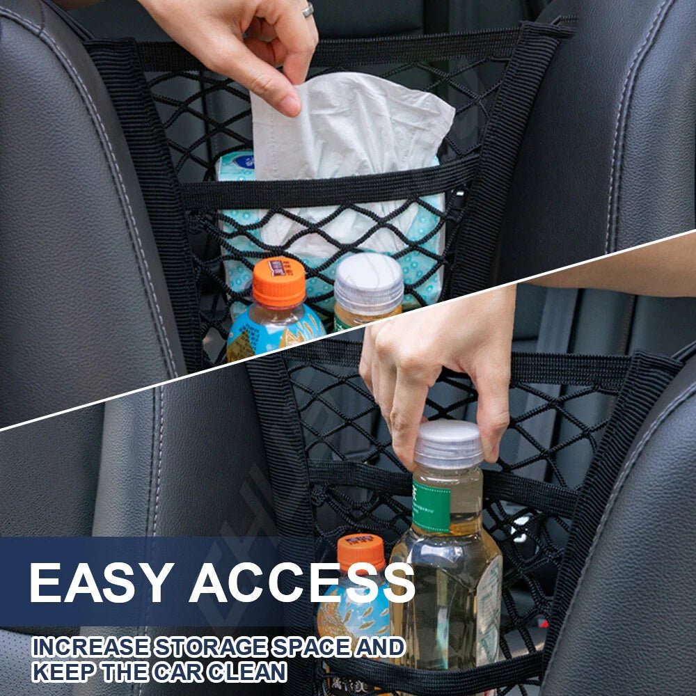 3 Layer Seat Storage Net & Barrier For Car Organizer - Trendart