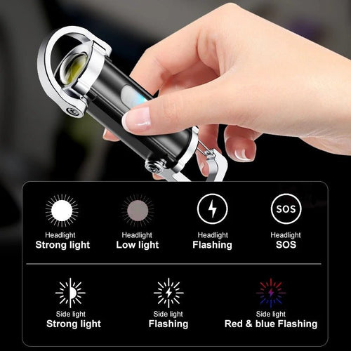 7 Multifunctional Portable Flashlight Keychain - Trendart