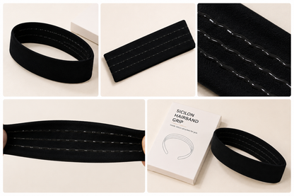 Silicon hairband grip
