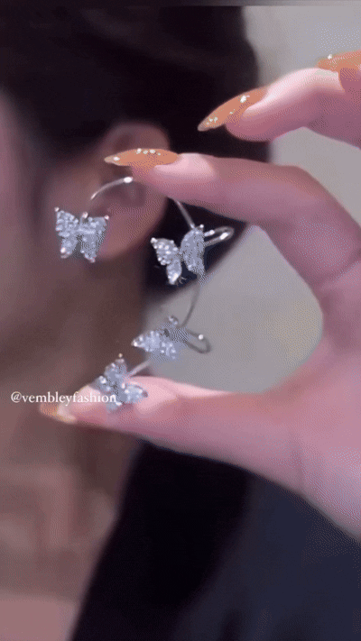 Korean Butterfly Ear Cuff 2Pcs/Set
