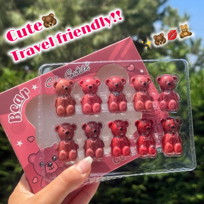 Color Castle - 10 Color Mini Bear Matte Lip Gloss🎀(Imported) - Trendart
