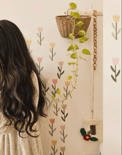 DIY High Quality Tulip & Sunflower Wall Stickers ( imported ) - Trendart
