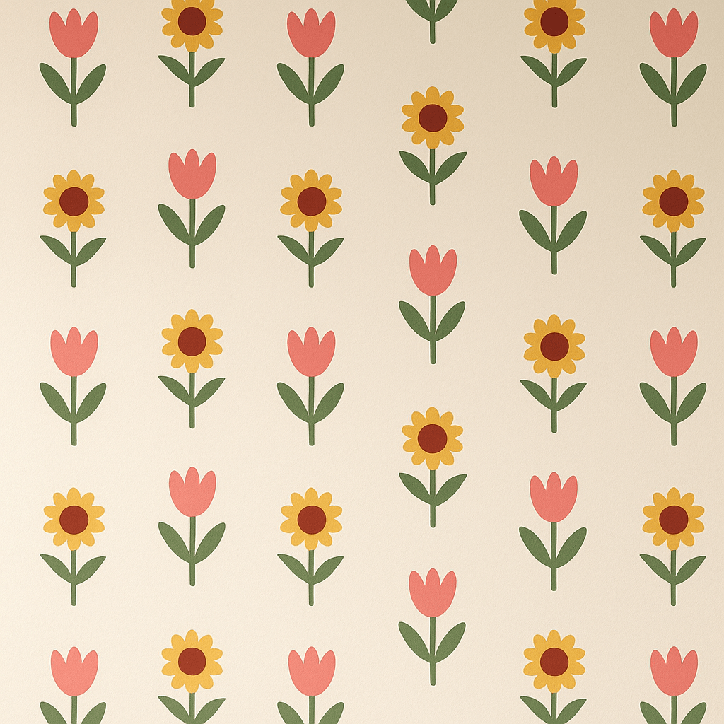 DIY High Quality Tulip & Sunflower Wall Stickers ( imported ) - Trendart