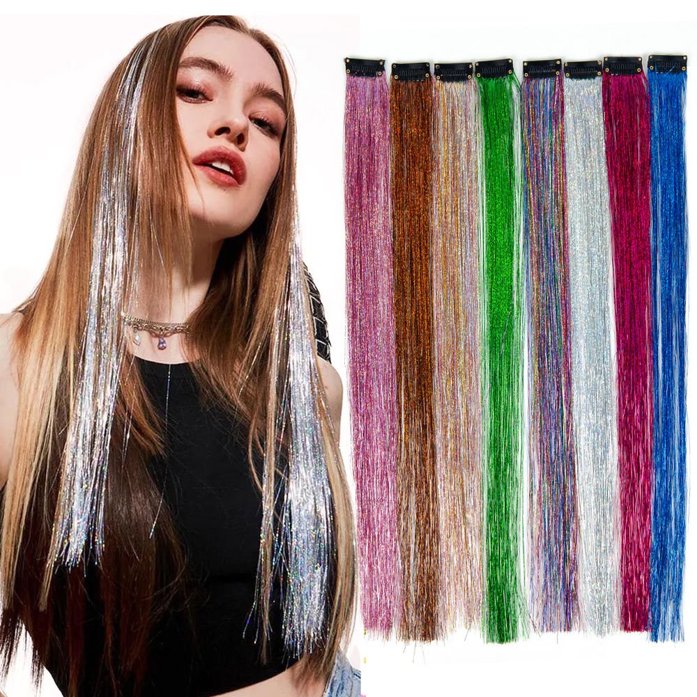 Glitter Hair Tinsel Extensions - Trendart