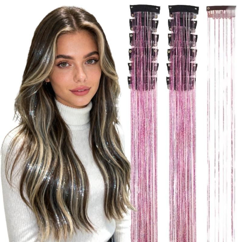 Glitter Hair Tinsel Extensions - Trendart