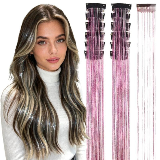Glitter Hair Tinsel Extensions - Trendart