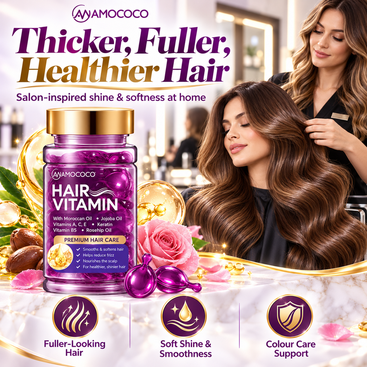 Hair Vitamin Shine & Frizz Control Capsules - Trendart