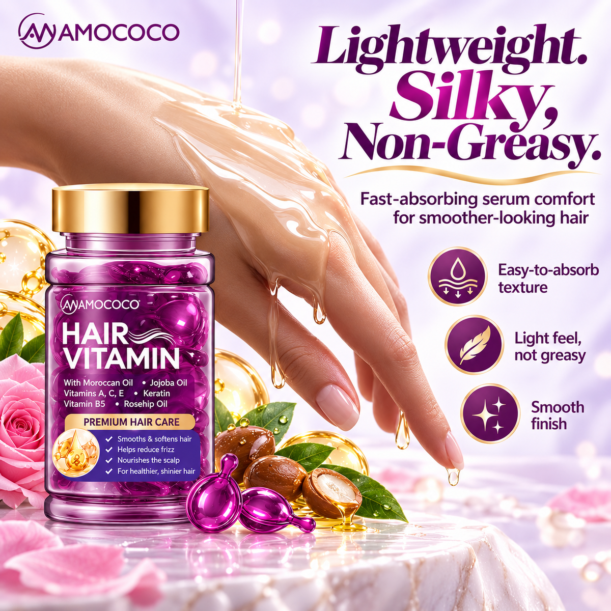 Hair Vitamin Shine & Frizz Control Capsules - Trendart