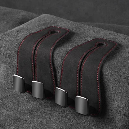 Car Headrest Organizer Premium Leather Hook