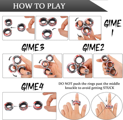 🧲 Imported Magnetic Rings Finger Spinner - Trendart