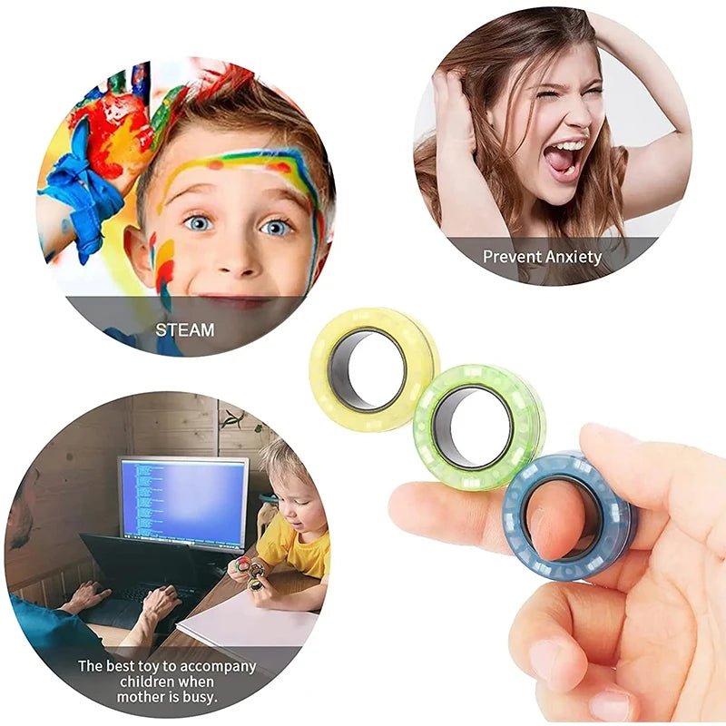 🧲 Imported Magnetic Rings Finger Spinner - Trendart