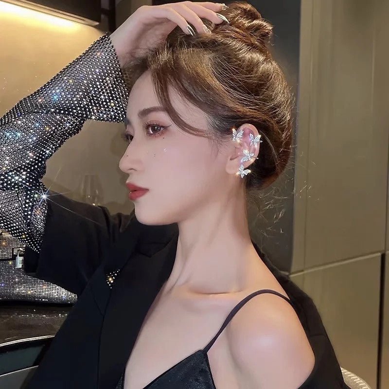 Korean Butterfly Ear Cuff 2Pcs/Set - Trendart