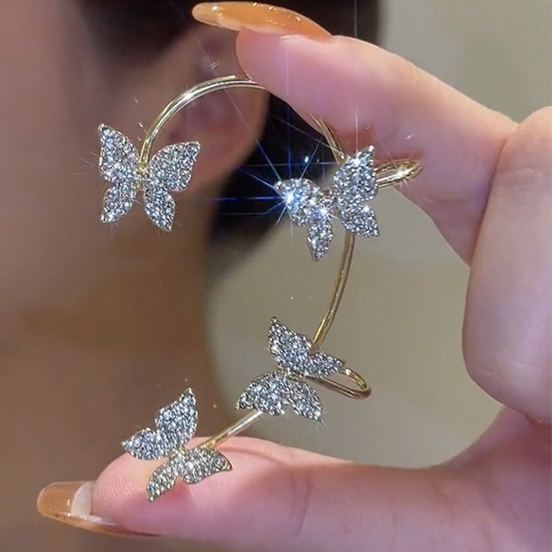 Korean Butterfly Ear Cuff 2Pcs/Set - Trendart