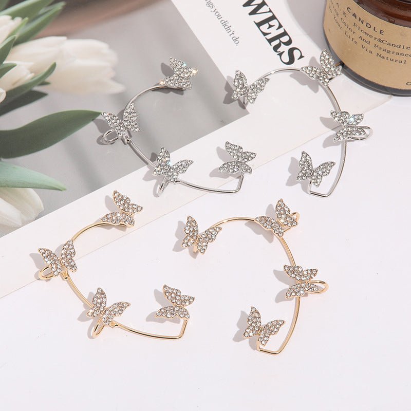 Korean Butterfly Ear Cuff 2Pcs/Set - Trendart