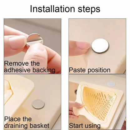 Magnetic Corner Sink Drain Basket Strainexa - Trendart