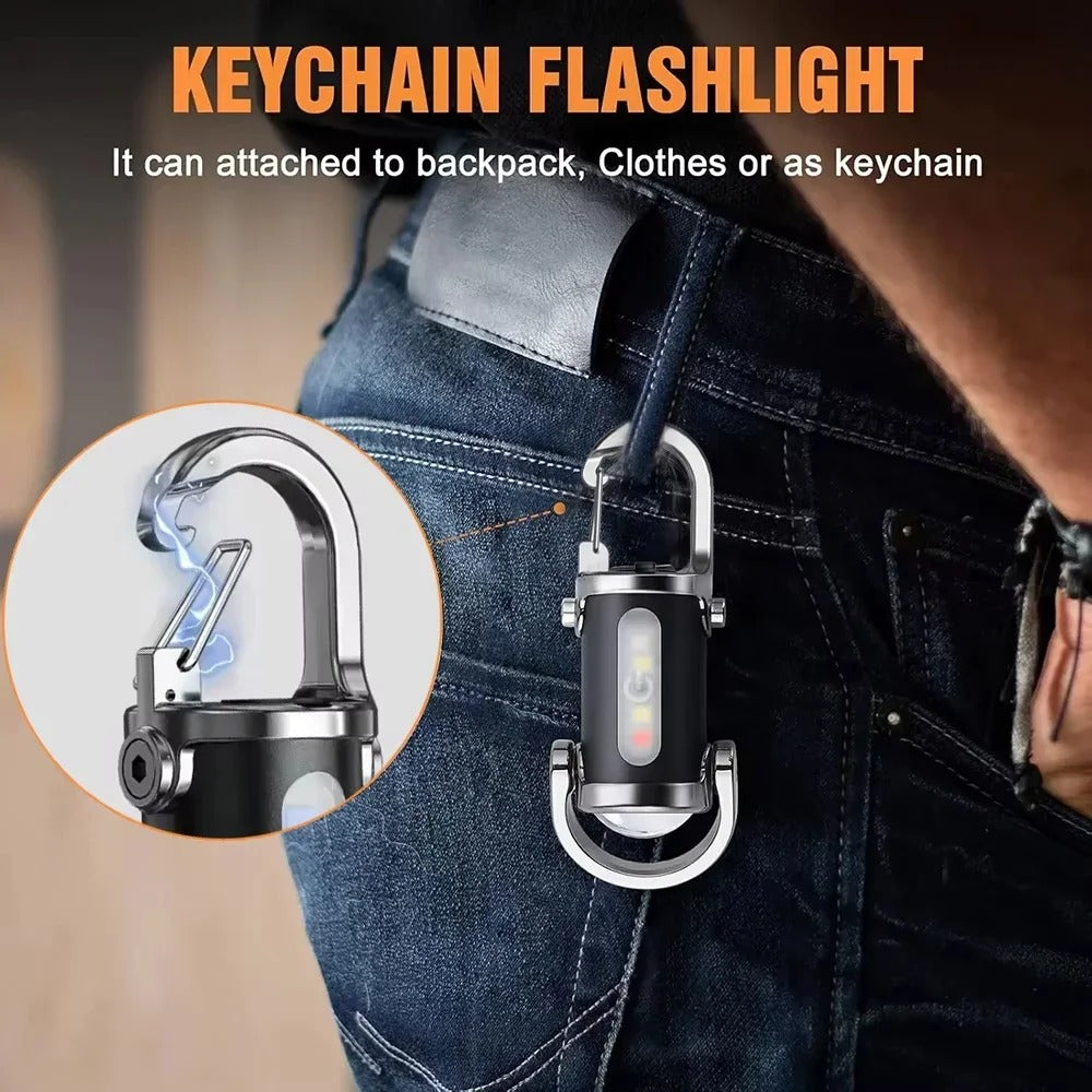 USB Recharble Multifunctional flashlight Keychain