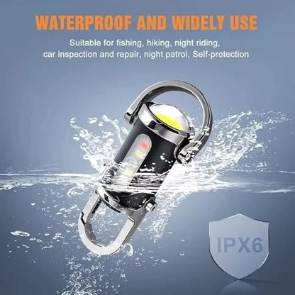 USB Recharble Multifunctional flashlight Keychain