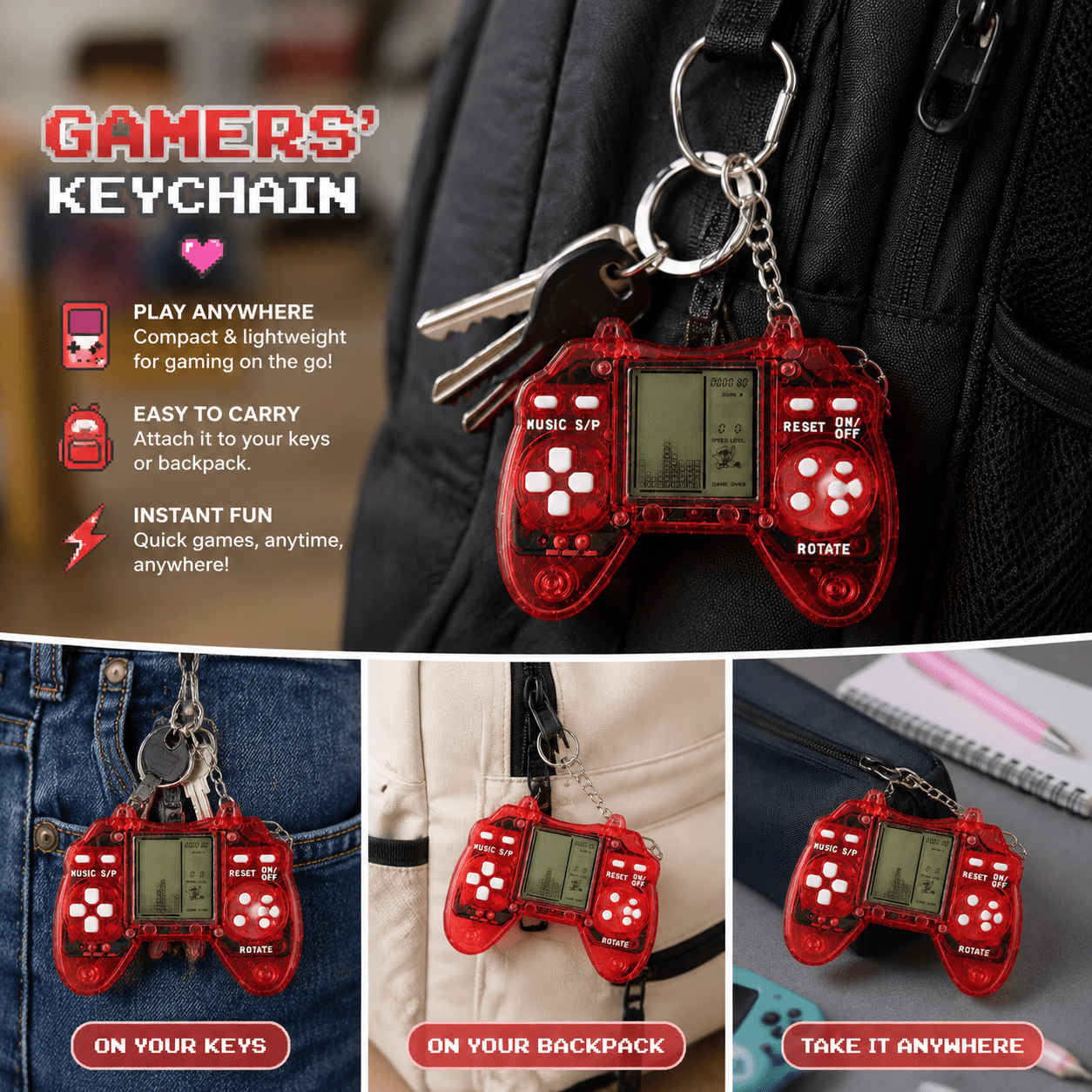 Mini-Arcade Cute Keychain - Trendart