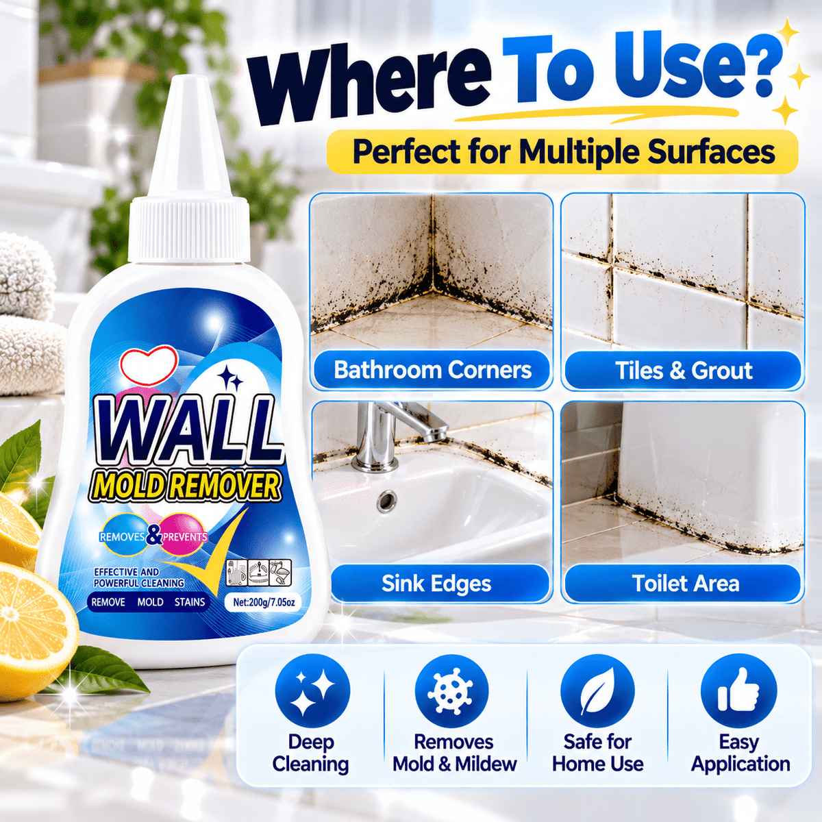 Mold & Mildew Remover™ – Deep Cleaning Gel - Trendart