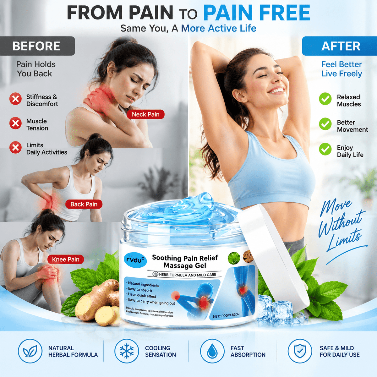 Original Japanese JointEase Pain Relief Gel - Trendart