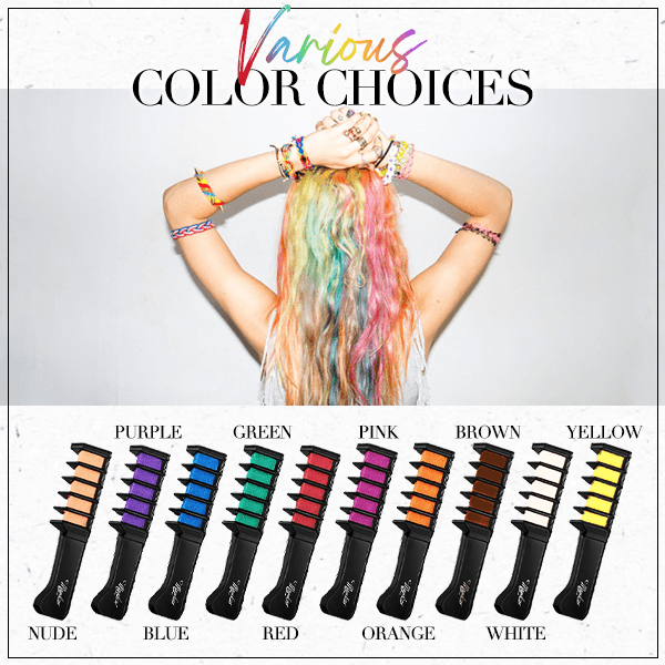 Temporary Hair Dye Chalk Comb- Cruelty Free - Trendart