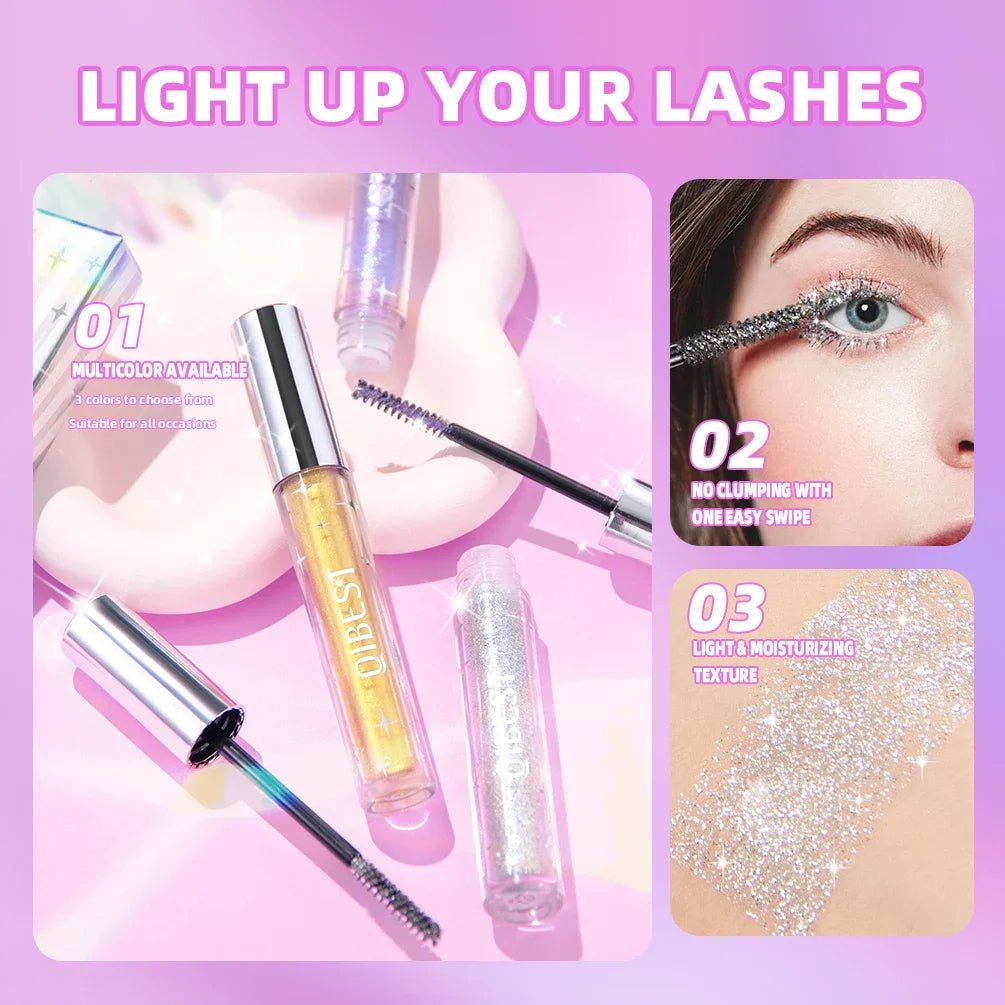 Waterproof Colorful Glitter Mascara - Trendart