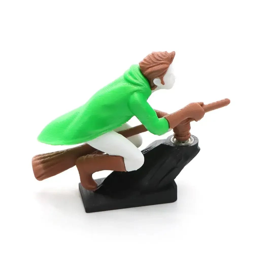 Witch Wizard Car Dashboard Ornament – Broomstick Drift Decor - Trendart