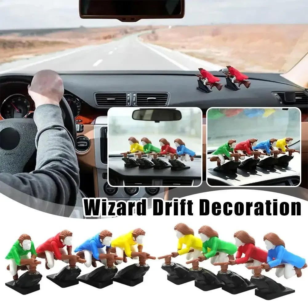 Witch Wizard Car Dashboard Ornament – Broomstick Drift Decor - Trendart