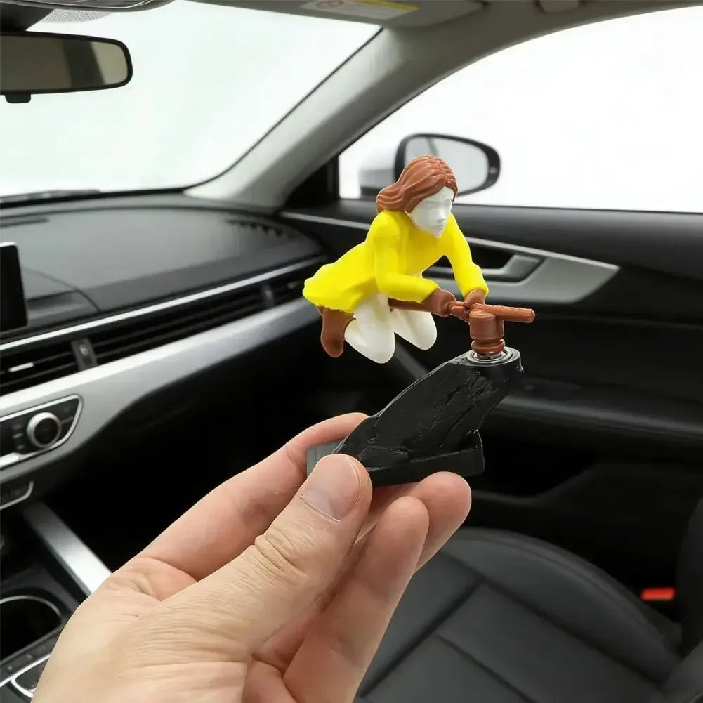 Witch Wizard Car Dashboard Ornament – Broomstick Drift Decor - Trendart