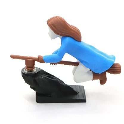 Witch Wizard Car Dashboard Ornament – Broomstick Drift Decor - Trendart